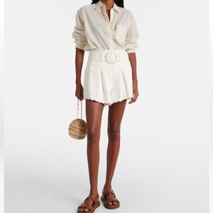 Farm Rio Feston Scallop Short Cotton High Rise Shorts NWT SZ 30